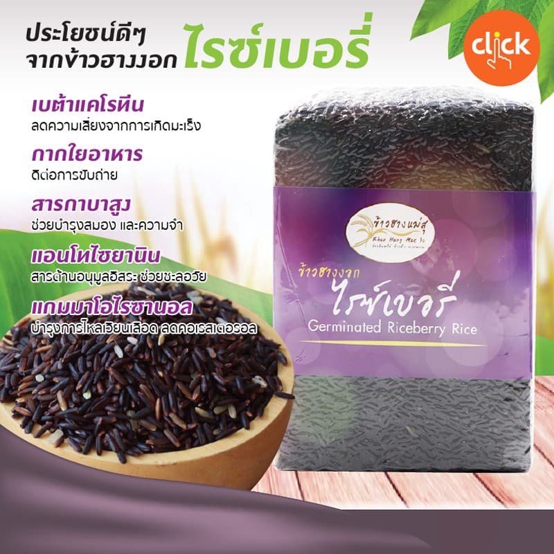 ข้าวฮางงอกงอกไรซ์เบอรี่ ออร์แกนิคแท้ สินค้ามี อย. และผลิตโดยโรงงานที่ได้มาตรฐาน ข้าวใหม่เก็บได้นาน น้ำหนัก 1 กิโลกรัม รูปที่ 3
