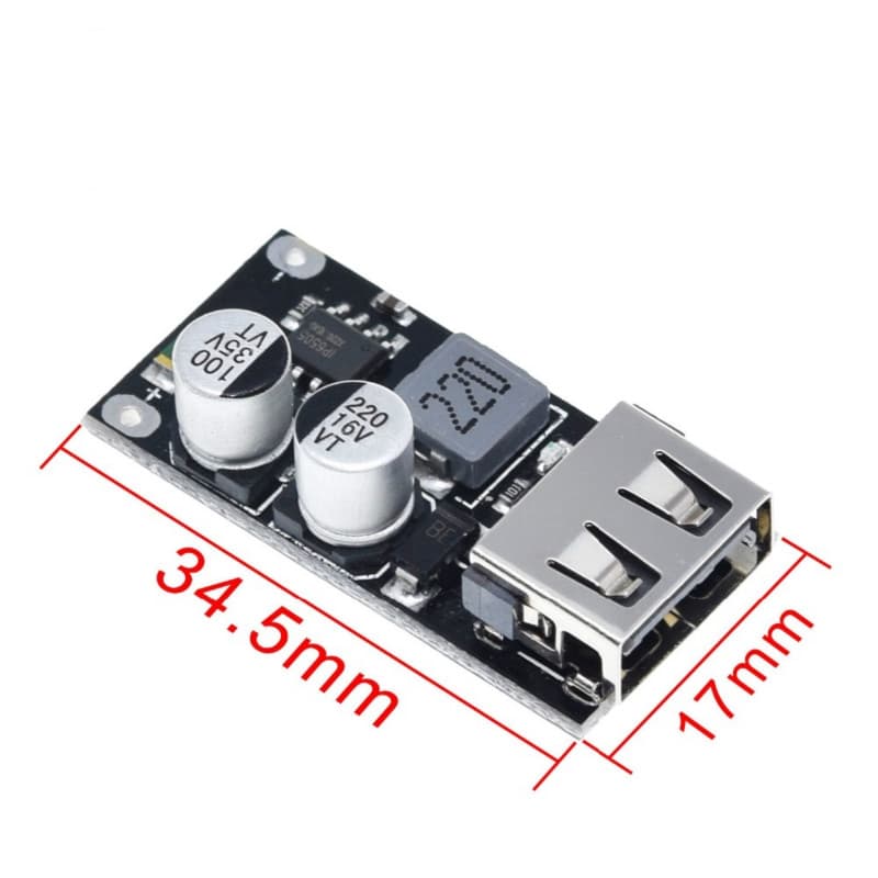 โมดูลวงจรบัคคอนเวอร์เตอร์ QC3.0 QC2.0 USB DC-DC สำหรับแผงวงจรชาร์จไว รูปที่ 3