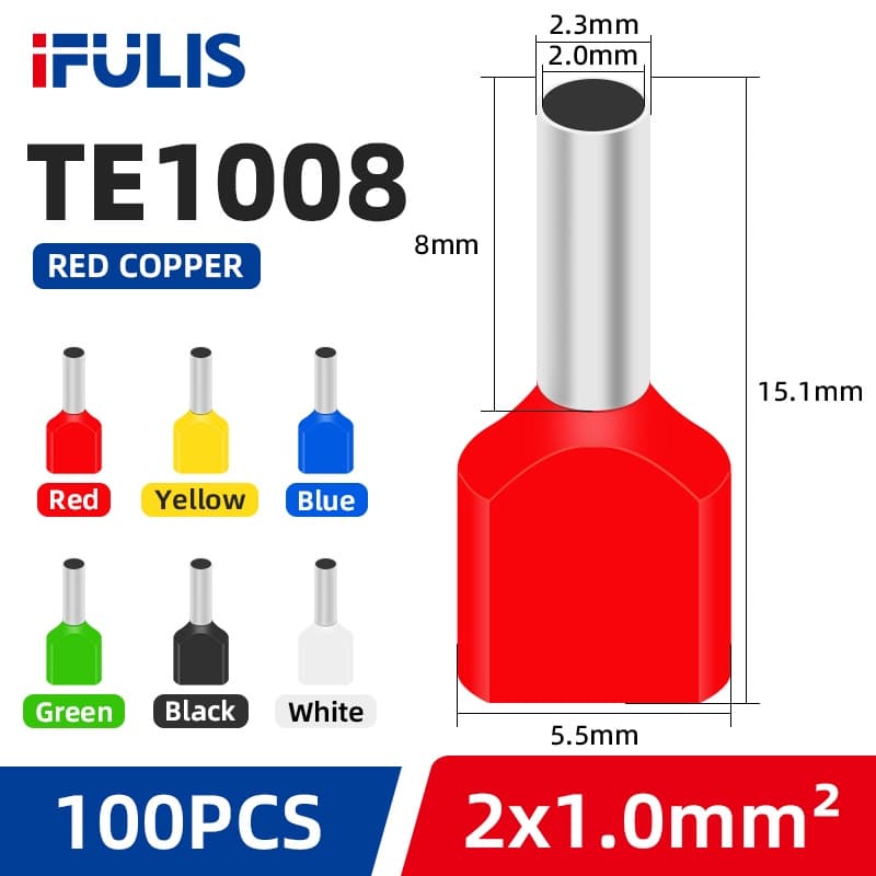 Te0508 TE1508 TE2508 ขั้วต่อสายไฟ มีฉนวนกันความร้อน รูปที่ 6