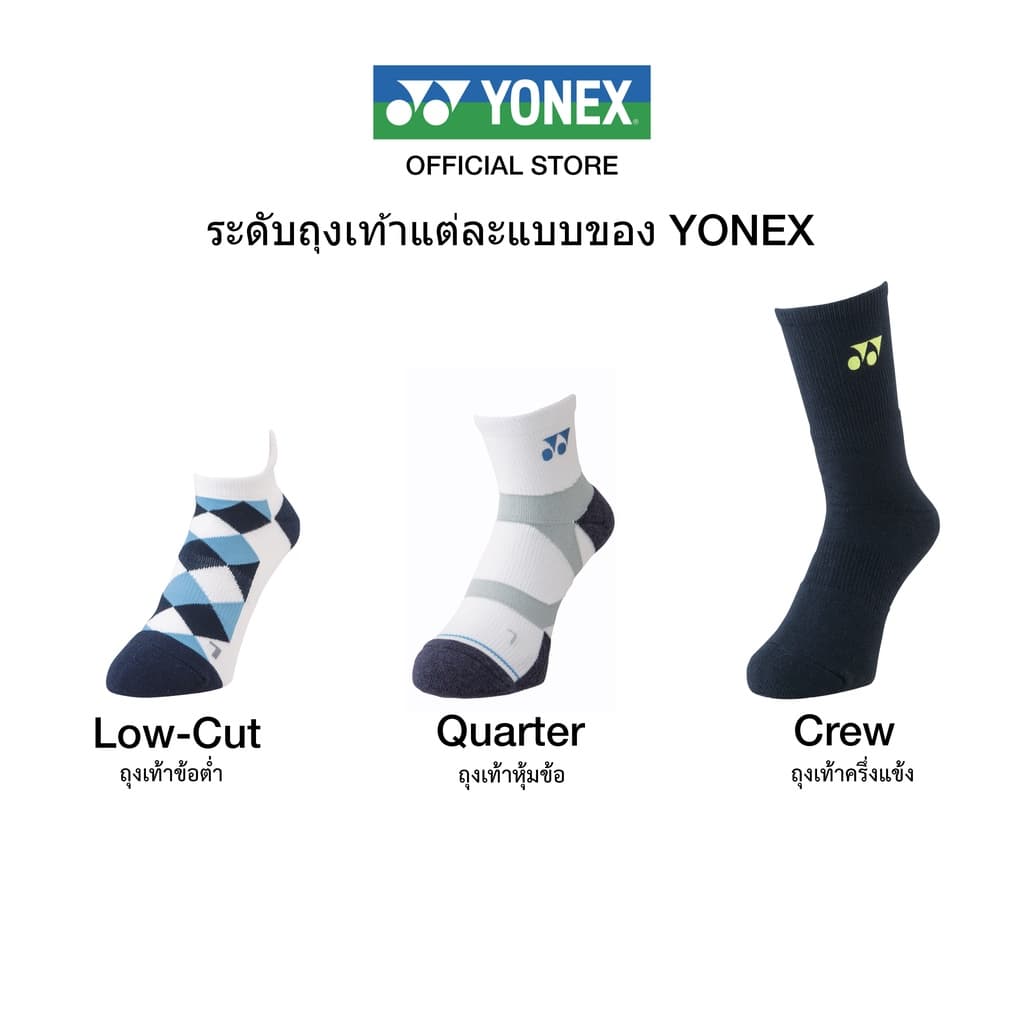 YONEX SPORT QUARTER SOCKS 29120 ถุงเท้า หุ้นข้อ ช่วยดูดซับแรงกระแทกและให้สัมผัสนุ่มสบายสวมใส่กระชับพร้อมระงับกลิ่น รูปที่ 9
