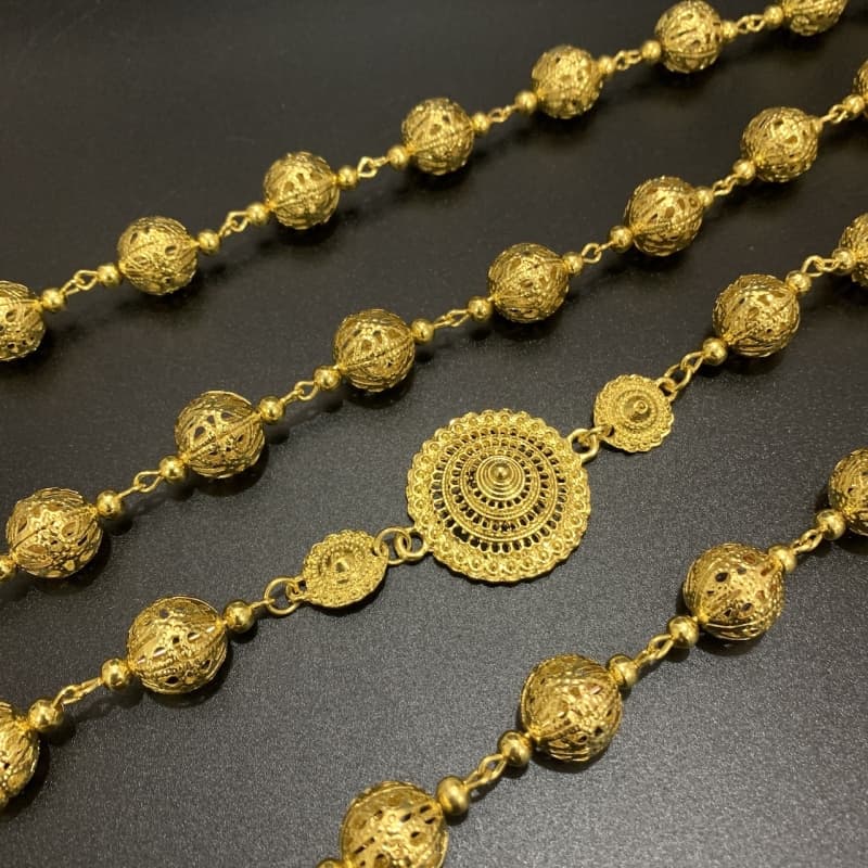 Vintage Jewelry ชุดเครื่องประดับไทย สร้อยคอ ต่างหูคลิป เข็มขัดหัวเข็มขัด สร้อยสังวาลย์ รูปที่ 5