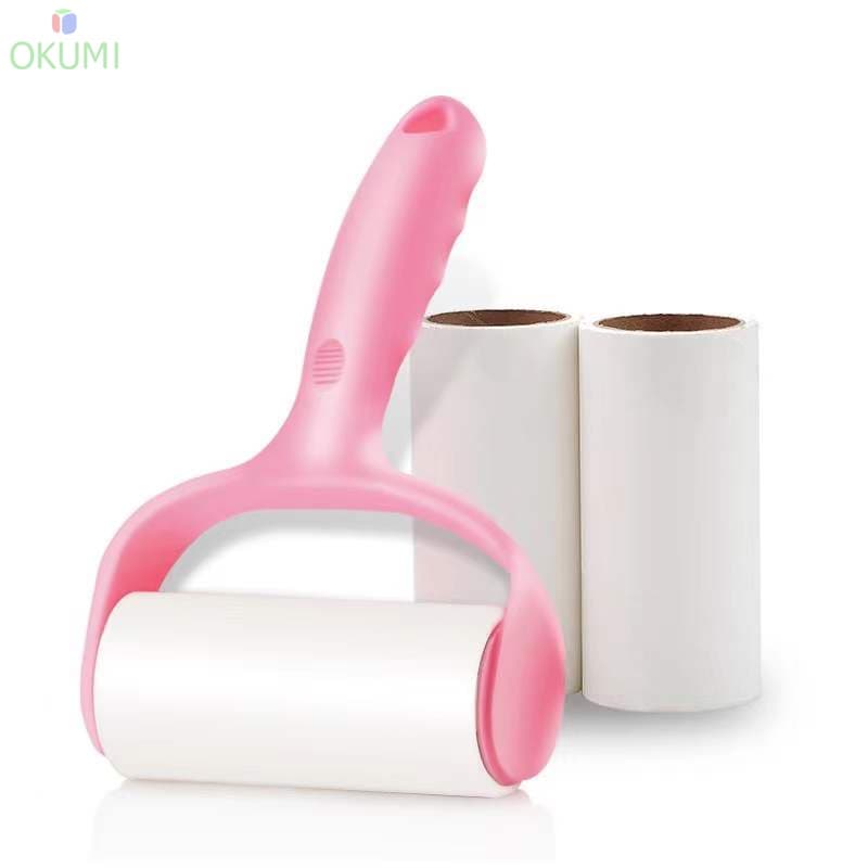 OKUMI_SHOP ลูกกลิ้งทำความสะอาด ลูกกลิ้งกำจัดขน เก็บขนและฝุ่น สีชมพู รูปที่ 6
