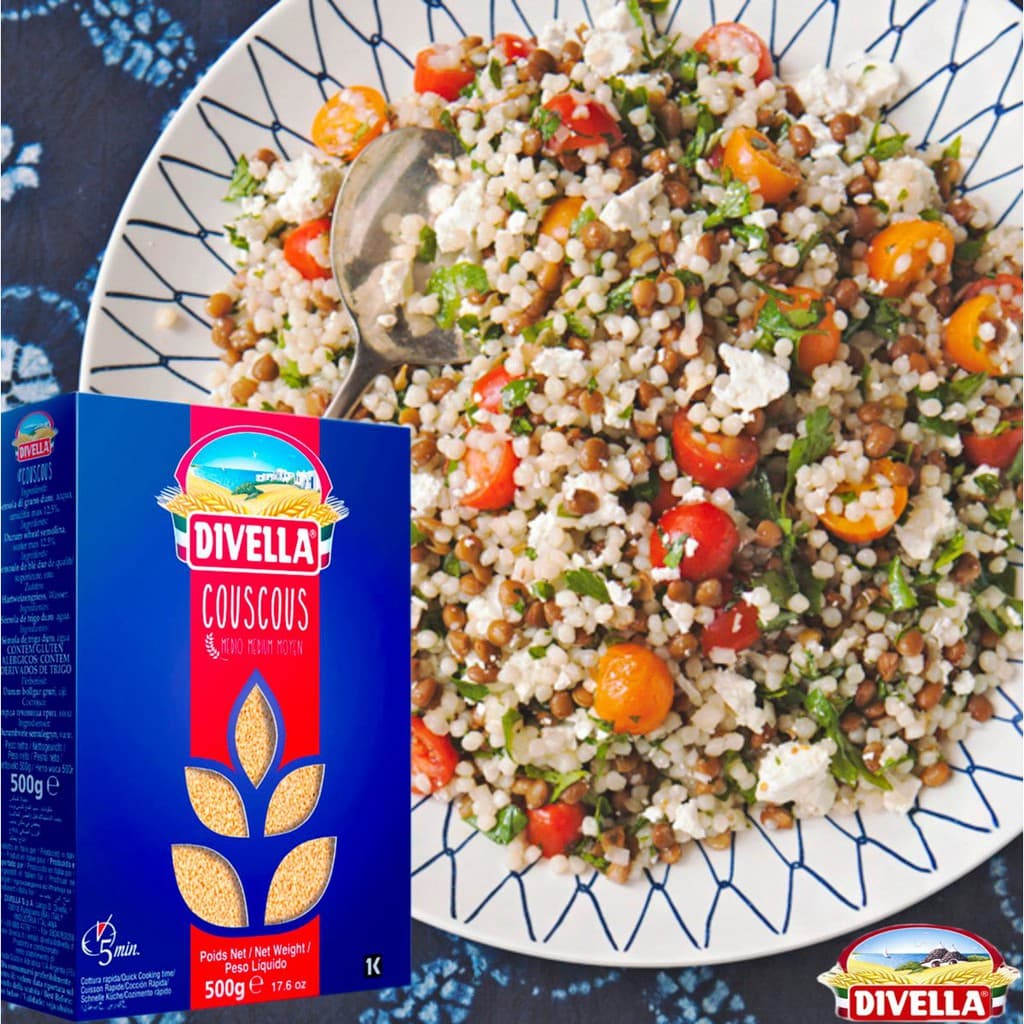 ดีเวลล่า คูสคูส มีเดียมเกรน 500 กรัม - Couscous Medium Grain 500g Divella brand รูปที่ 3