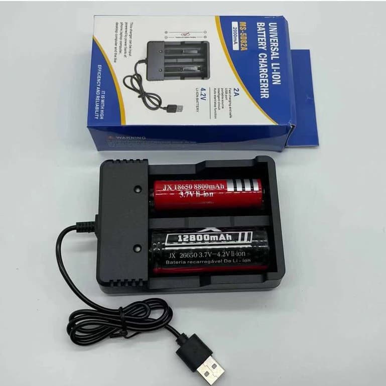 แบตเตอรี่ลิเธียม ก้อน ถ่านชาร์จ Li-ion 26650/18650 แบตเตอรี่ลิเธียมความจุสูง แบตเตอรี่ ที่ชาร์จ รูปที่ 4