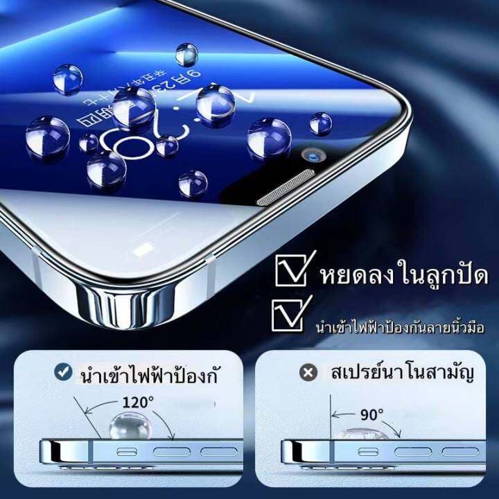 ฟิล์มกระจก ฟิล์มกันมอง For iPhone 11 17 16 13 15 14 12 Pro Max XR 7 8 Plus 6 6s+ XS Max ฟิล์มกันเสือก ไอโฟน กันมองข้าง รูปที่ 5