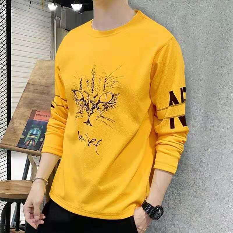 เสื้อยืดแขนยาวแฟชั่นผู้ชายลุคเกาหลี เนื้อผ้าดี ผ้าเนียนนุ่ม ใส่ไปไหนก็ดูเท่ รูปที่ 5