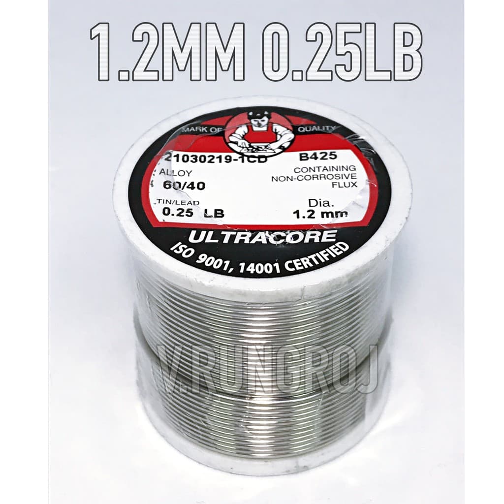 ULTRACORE 1.2mm ตะกั่วบัดกรี ขนาด 1.2 mm นน 0.25 ปอนด์ อัลตราคอร์ รูปที่ 2