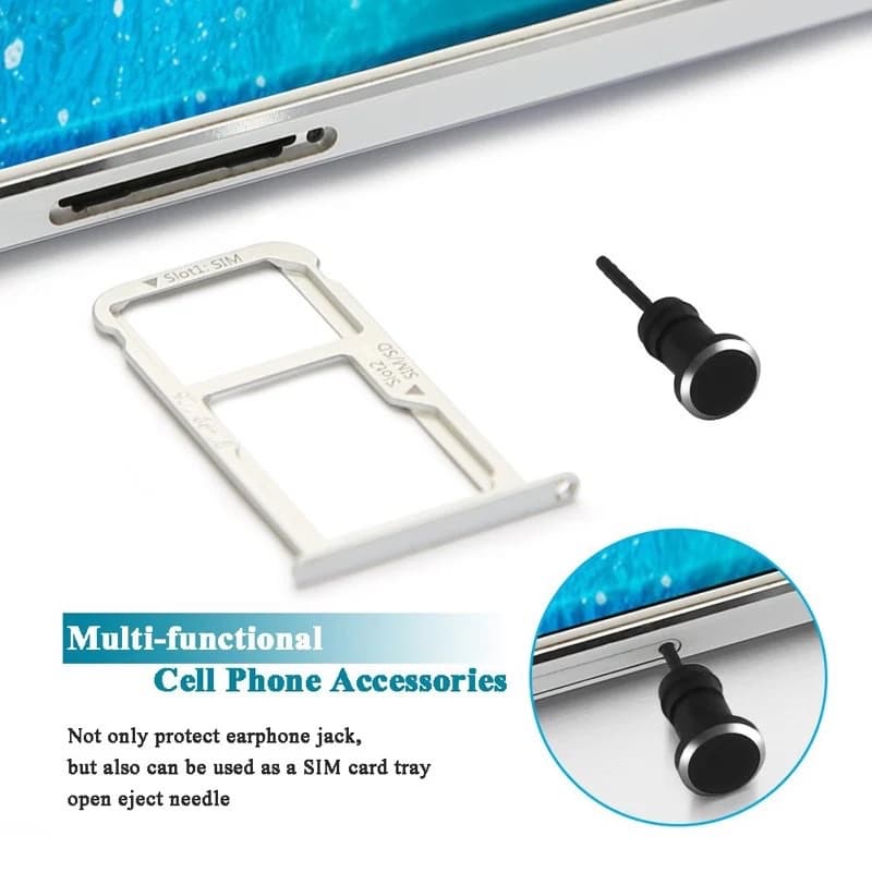 จุกกันฝุ่นหูฟังโทรศัพท์มือถือ แจ็ครูหูฟัง3.5มม. Android headphones Jack Dustproof Plug Aluminum alloy Earphone รูปที่ 3