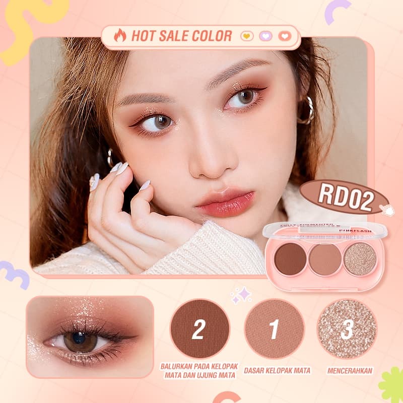 Pinkflash PINKGAME พาเลตต์อายแชโดว์ สีชมพู 11 เฉดสี รูปที่ 2