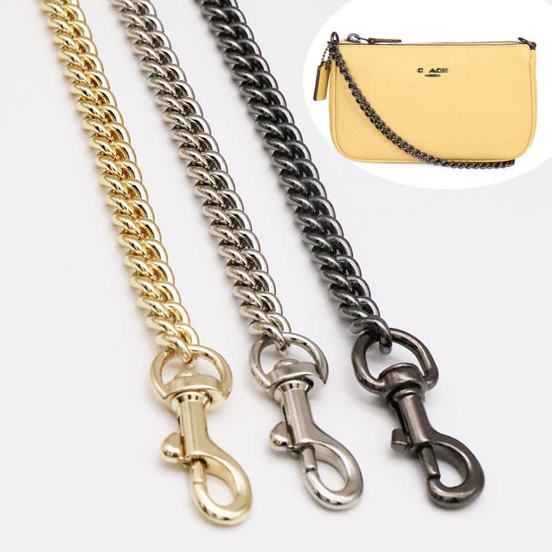 สายโซ่ สายกระเป๋าโซ่ สายโซ่โลหะ รุ่นโซ่มนหน้ากว้าง 8 mm. chain strap รูปที่ 1