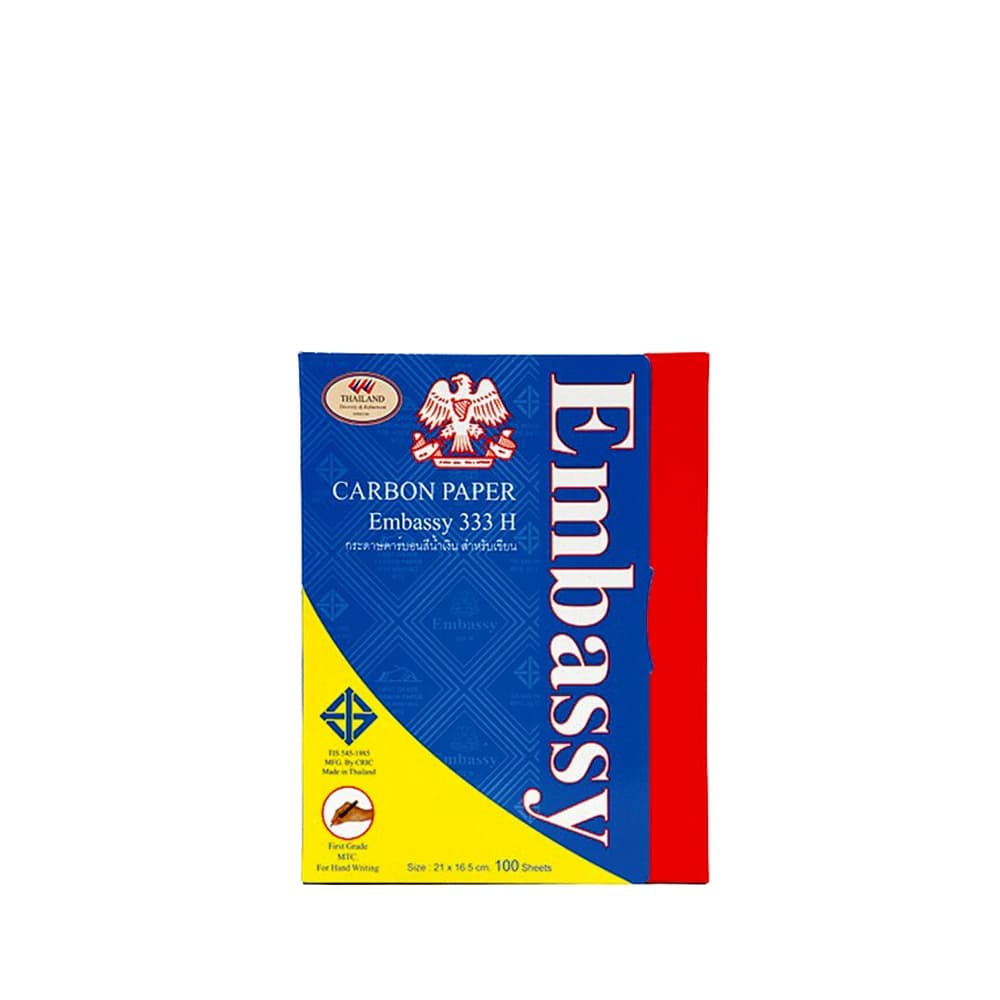 กระดาษคาร์บอน กระดาษก๊อปปี้ สีน้ำเงิน Embassy No.333H แผ่นคาร์บอน Carbon Paper รูปที่ 7