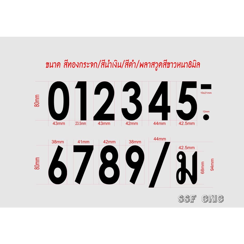 ตัวเลขอะคริลิค สีทองกระจก/สีเงินกระจก/สีนำเงิน สูง8cm สินค้ามีฟิล์มเคลือบกันรอยทุกชิ้น รูปที่ 7