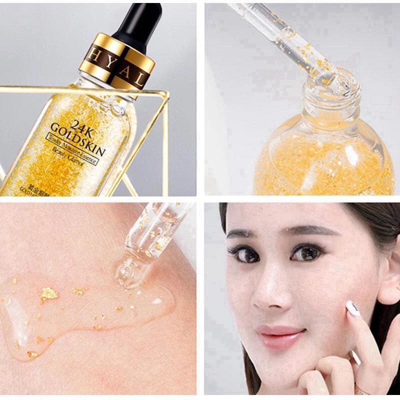 เซรั่มเพียวโกลด์ VENZEN 24K PURE GOLD SERUM 100ml. เซรั่มทองคำบริสุทธิ์ 24k ลดริ้วรอย หน้าขาวใส รักษาฝ้า กระ ยกกระชับผิว รูปที่ 3