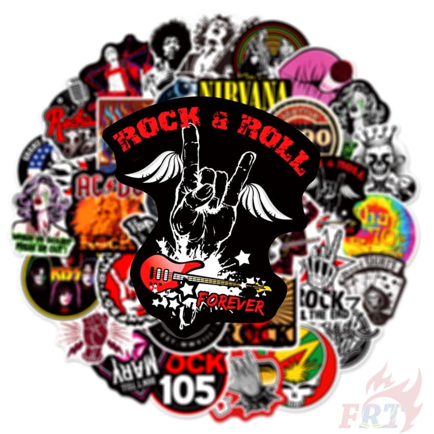 HipHop Rock Band - Rock & Roll Series 02 Stickers 50Pcs/Set DIY Fashion Waterproof Doodle Decals Stickersc รูปที่ 8