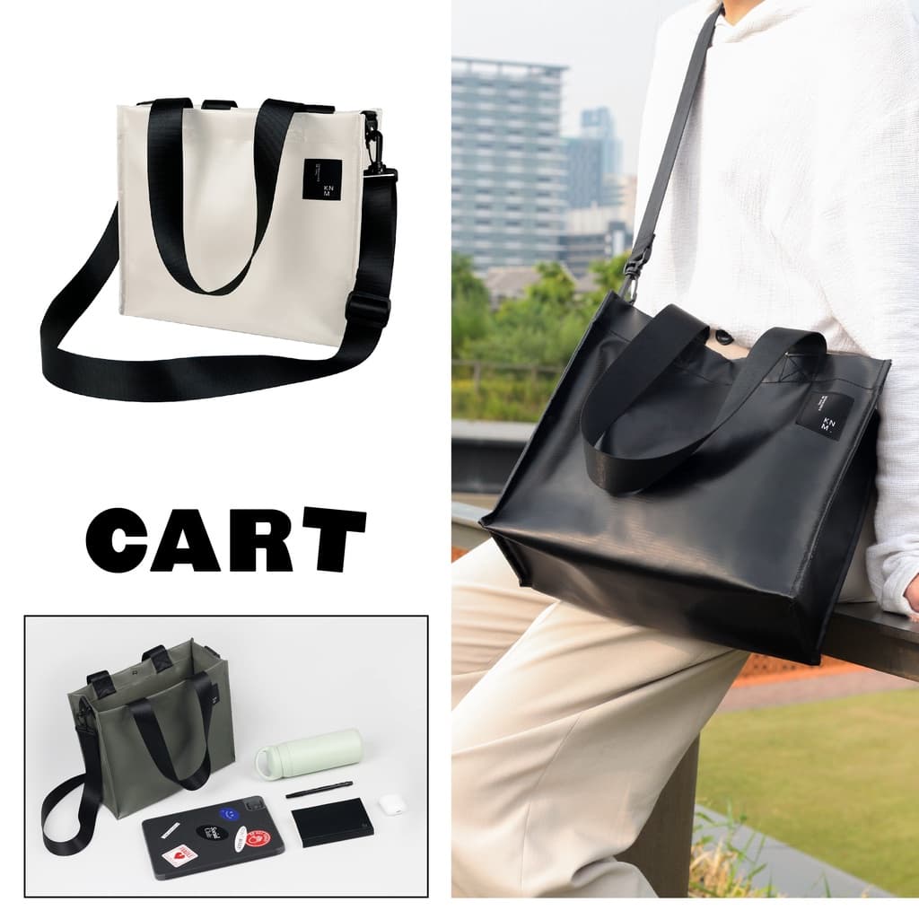 กระเป๋าสะพายข้าง ผ้าใบกันน้ำ สะพายไหล่ ขนาดเล็กใส่ของ Mini Laptop พกพาสะดวก CART BAG KIDNAP ME. รูปที่ 1