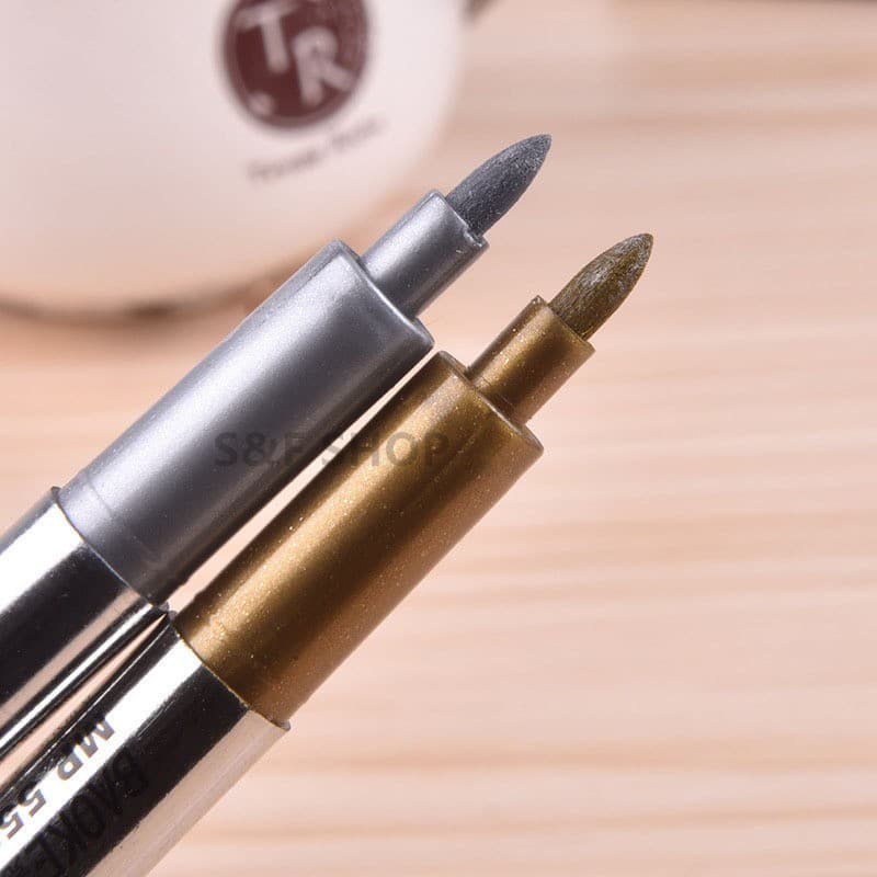ปากกามาร์คเกอร์ รุ่น550 หัว 1.5mm สีเมทัลลิคทองและเงิน สำหรับงาน DIY #pen #maekerpen รูปที่ 3