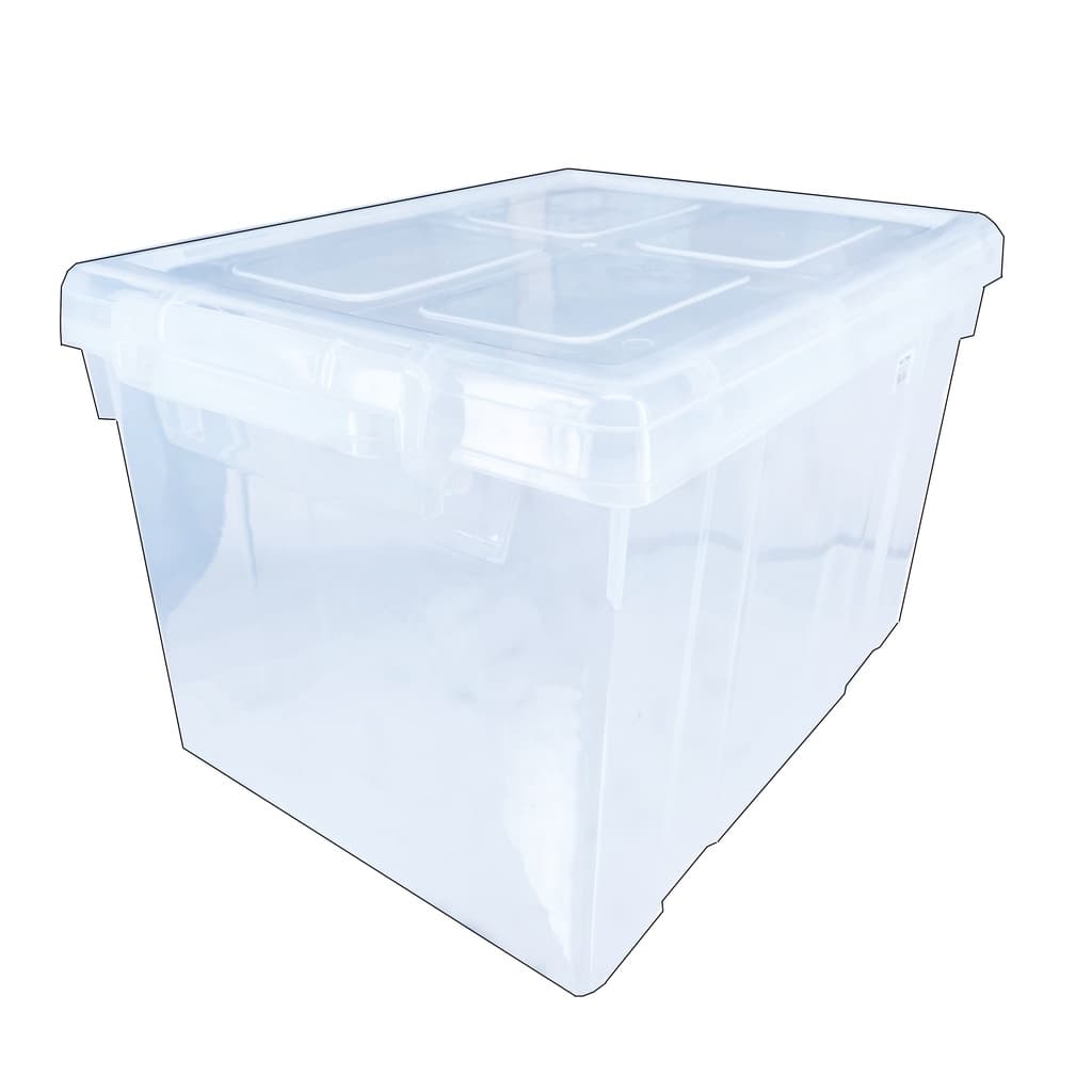 กล่องพลาสติกใสมีฝาปิด ขนาด 40x30x25.5cm รุ่น 7044 รูปที่ 4