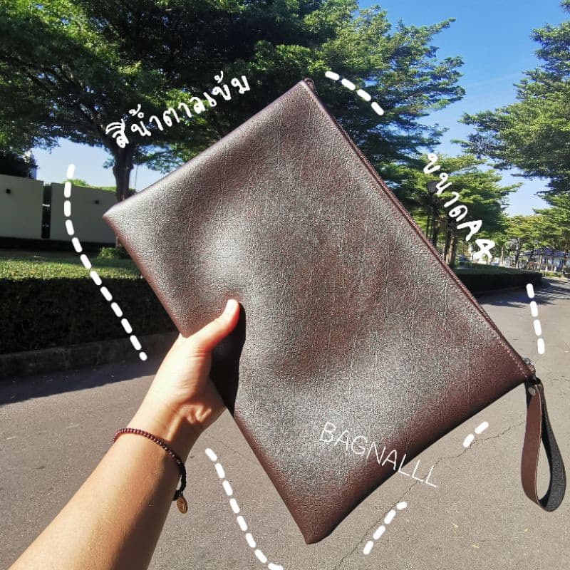 แฟ้มหนังขนาดA4กระเป๋าแฟ้มใส่เอกสารแฟ้มแฟ้มหนังกระเป๋าใส่หนังสือแฟ้มใส่ชีทเรียน รูปที่ 9
