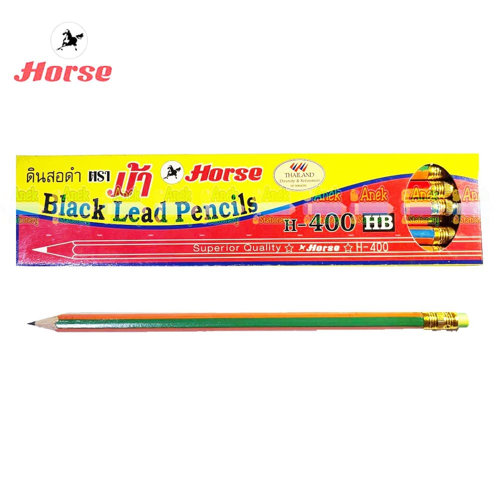 ดินสอไม้ ตราม้า HB H-400 รูปที่ 2