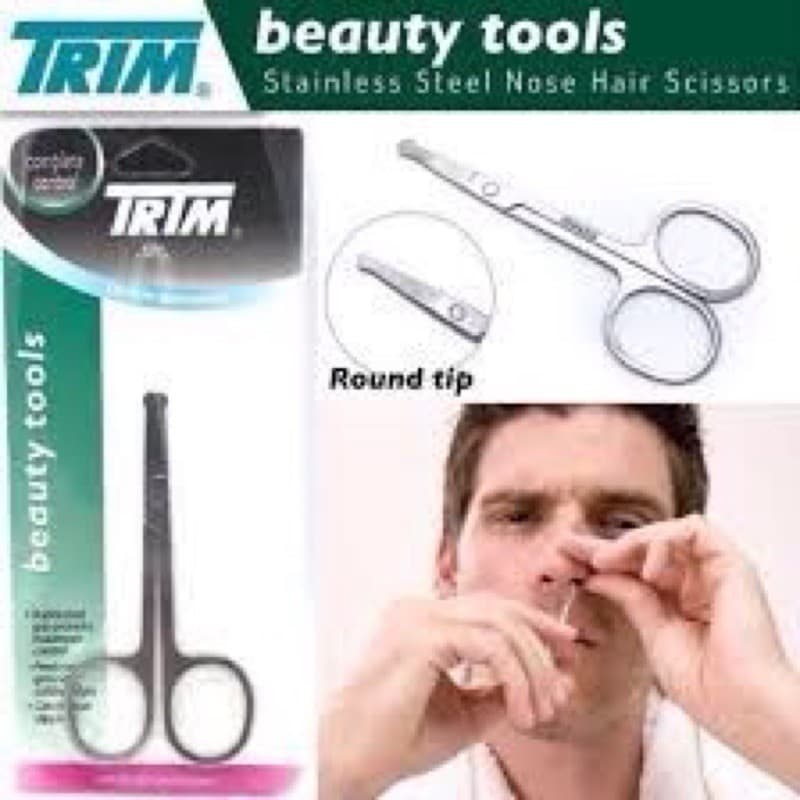 Trim Nose Hair Scissors กรรไกรตัดขนจมูก ปลายกลมกันบาด ปลายแหลม สแตนเลส ยี่ห้อ TRIM ทริม ราคาส่ง ราคา ต่อตัว รูปที่ 4