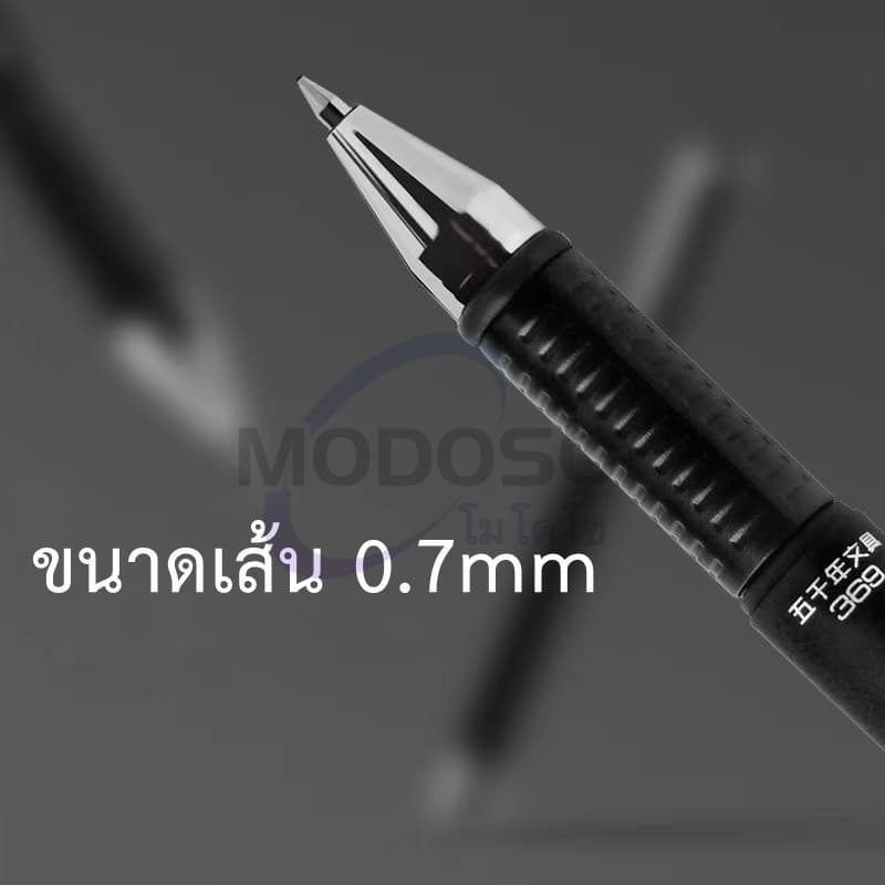ปากกาเจล ขนาดเส้น 0.7mm รุ่น W-369 หมึกสีน้ำเงิน/ดำ/แดง แบบมีปลอกด้ามยาง สามารถเปลี่ยนไส้ได้ #pen#office รูปที่ 3