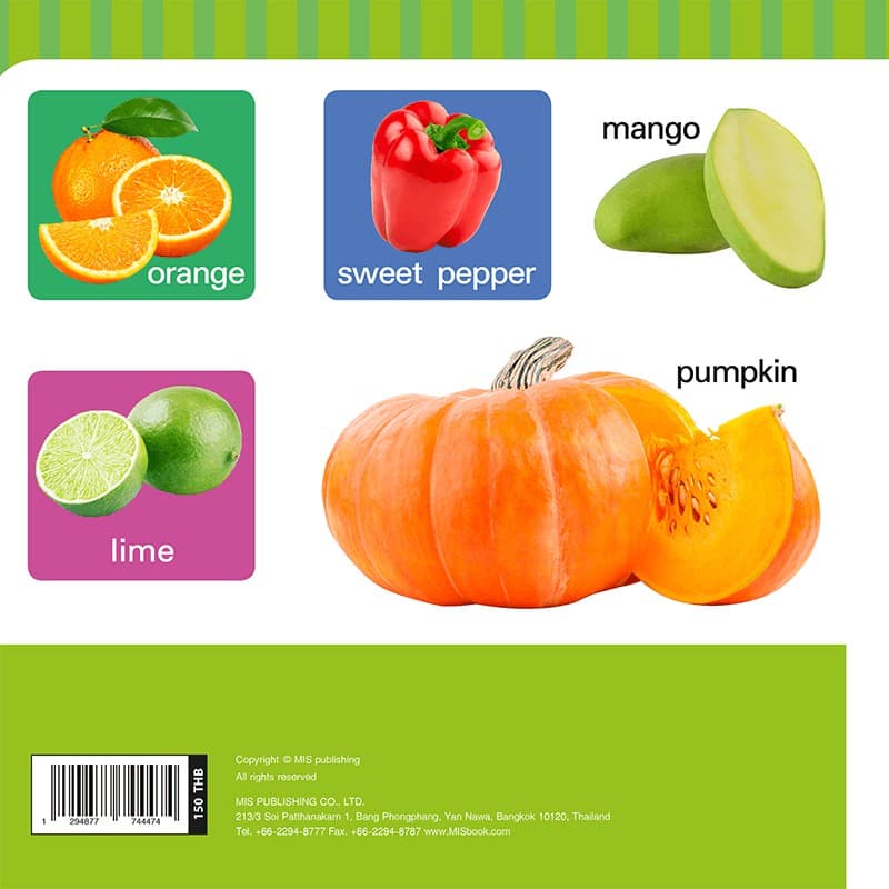 MISBOOK หนังสือบอร์ดบุ๊ค 100 First Fruits & Vegetables รูปที่ 2
