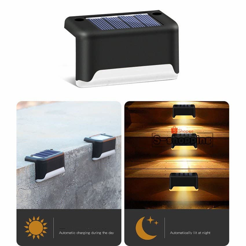 LTD1-Y ไฟเหลือง Solar light 1 LED ติดบันไดหน้าบ้าน รั้วบ้าน เพิ่มความสวยงาม รูปที่ 1