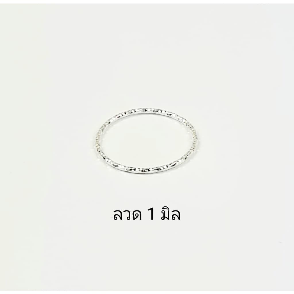 แหวนลวดตัดลาย 1 มิล, 1.2 มิล ทุบลาย เงินแท้92.5% แฟชั่น สไตล์มินิมอล เล็กๆ น่ารักๆ Major Silver รูปที่ 4