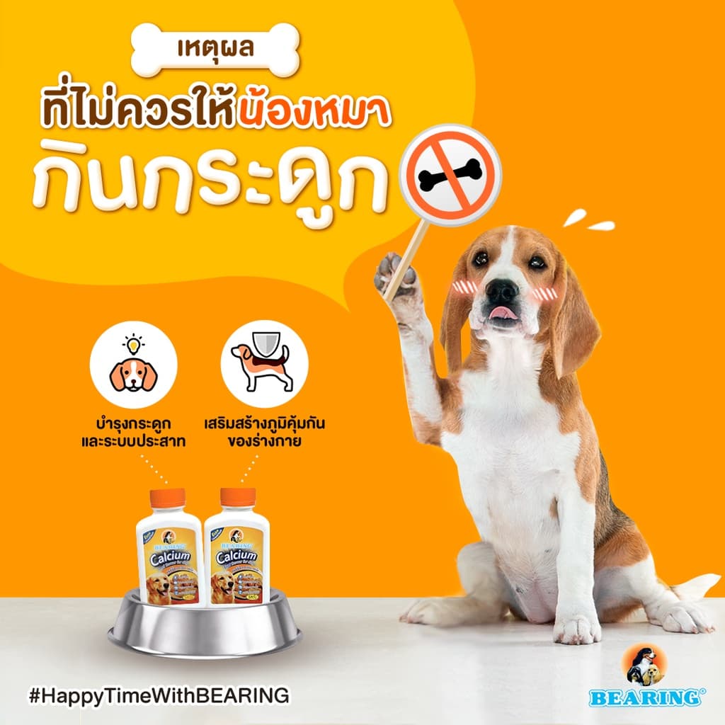 BEARING Calcium แคลเซียมสัตว์เลี้ยงแบบเม็ด อาหารเสริมสำหรับสุนัข 135g รูปที่ 6