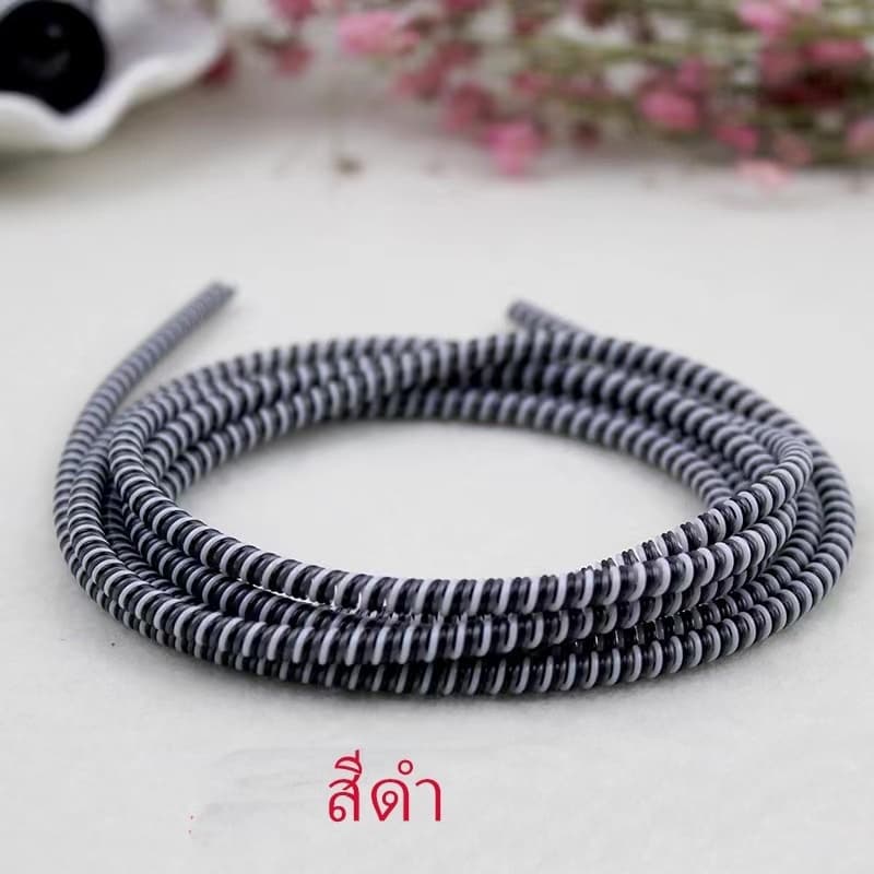 ตัวถนอมสายชาร์จ ยาว1.4เมตร สายเกลียว สายหูฟัง รูปที่ 6
