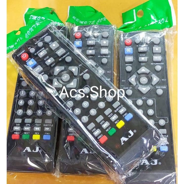รีโมท กล่องดิจิตอล ยี่ห้อ เอเจ AJ ใช้กับกล่องดิจิตอล AJ ได้ทุกรุ่น รูปที่ 1