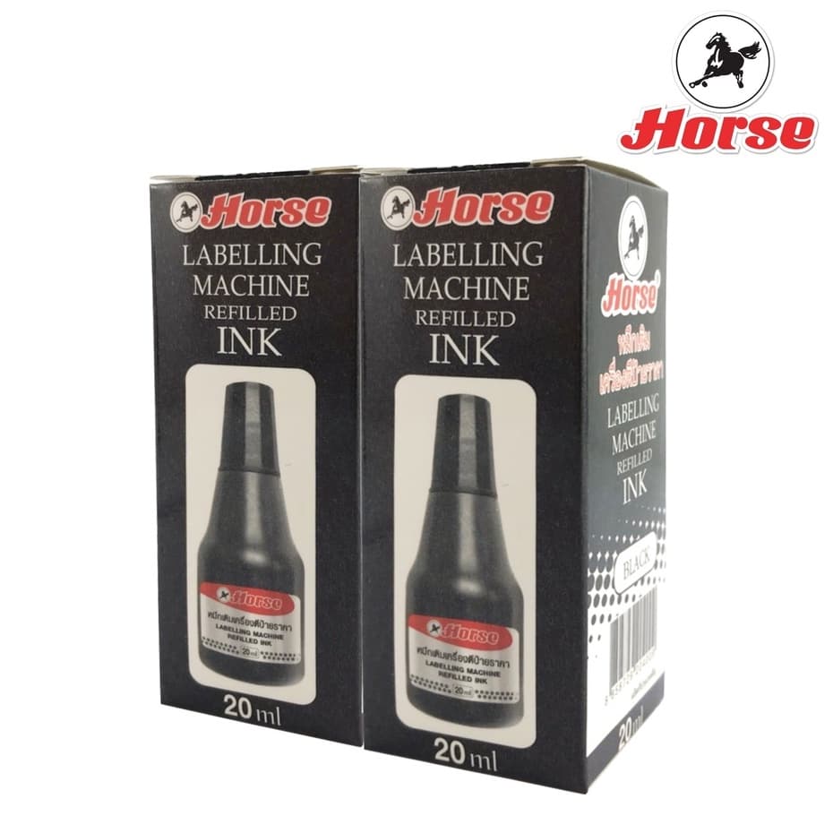 HORSE ตราม้า หมึกเติมเครื่องตีป้ายราคา 20cc. รูปที่ 5