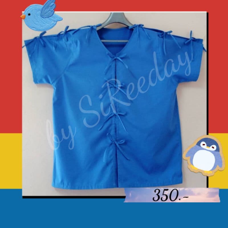 เสื้อผู้ป่วยผูกด้านหน้าผูกแขนทั้ง2ข้างอก 48นิ้ว รูปที่ 3