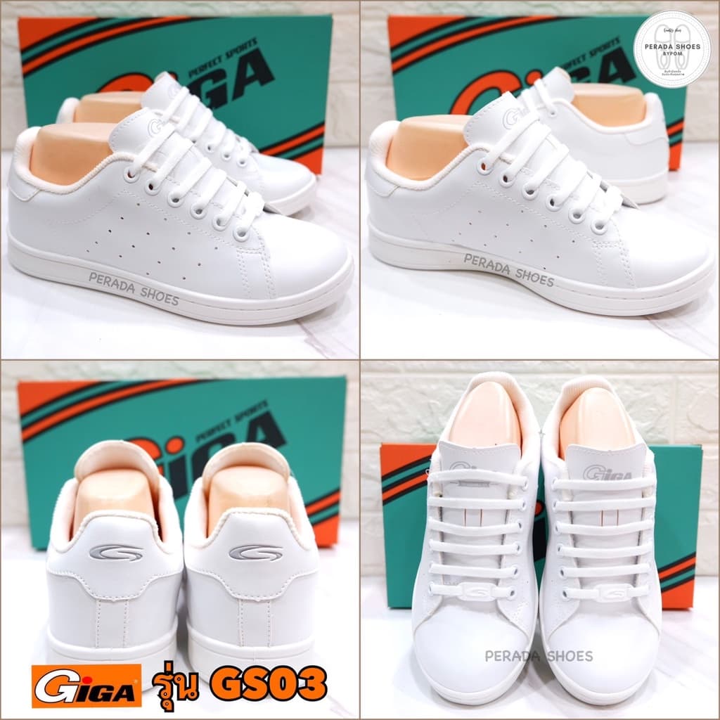 GIGA รุ่น GS03 รองเท้าพละ รองเท้าผ้าใบ แบบหนัง ไซส์ 36-41 รูปที่ 2