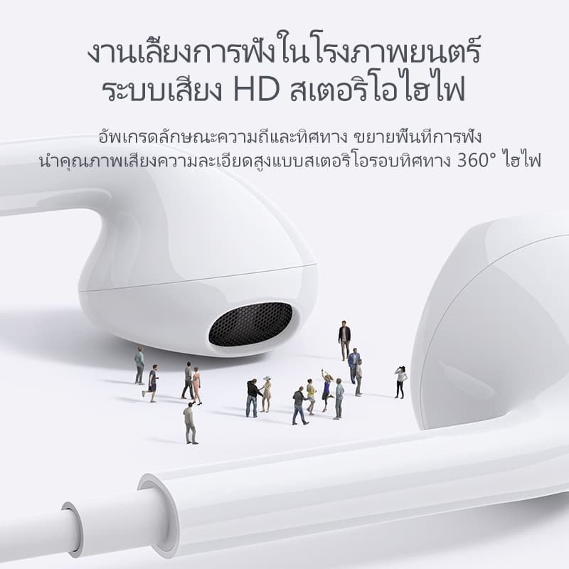 BASIKE หูฟัง หูฟังอินเอียร 3.5mm แบบมีสาย For Samsung Oppo HUAWEI หูฟังใช้สาย earphone รูปที่ 5