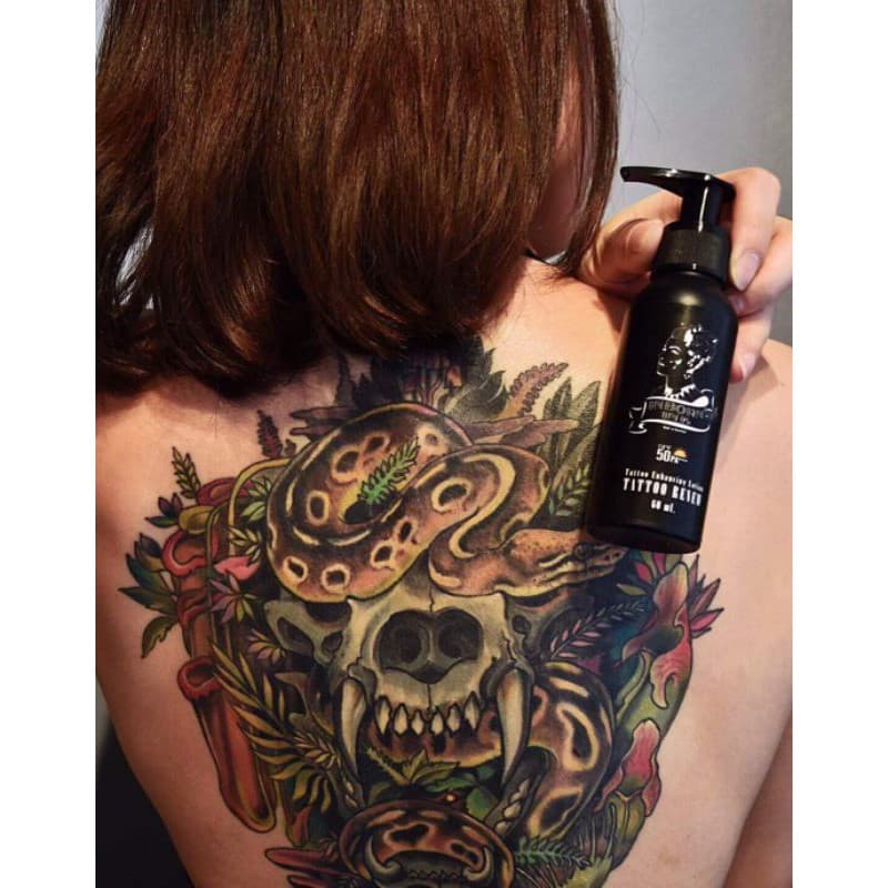 ทุกวัน ครีมบำรุงรอยสัก inbornink ขวดดำ รอยสักสีเข้มสีชัดสีสดขึ้น รอยสักเก่า รอยสักเดิมที่มีอยู่ ป้องกันแสงแดด รูปที่ 5