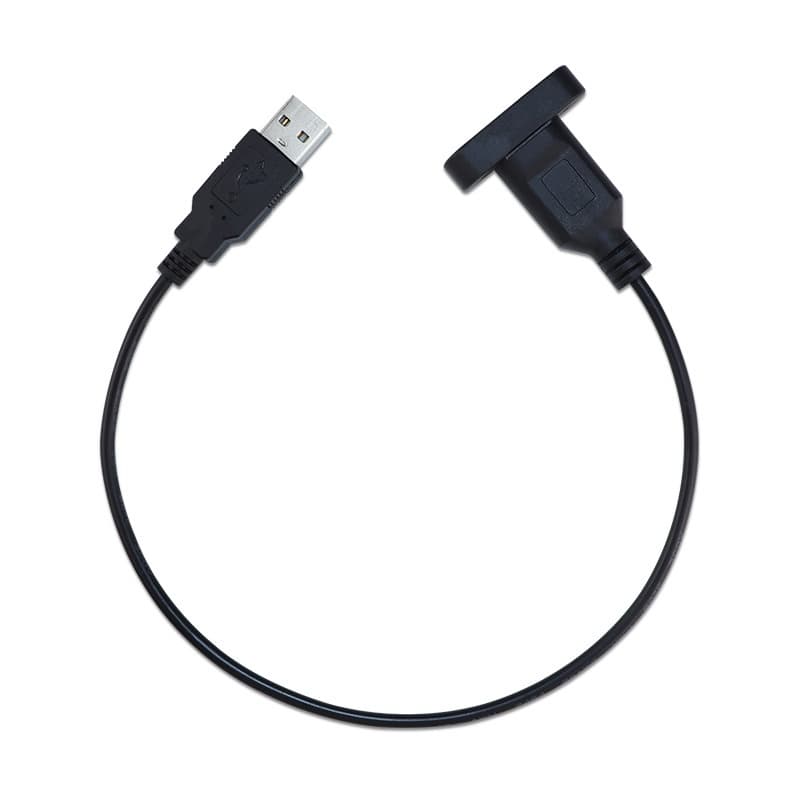 1pcs สาย USB ตัวผู้-ตัวเมีย สายชาร์จ USB การถ่ายโอนข้อมูล แบบต่อขยายพร้อมรูสกรูเพื่อยึดแผ่นกั้นความยาว 30 ซม. รูปที่ 2