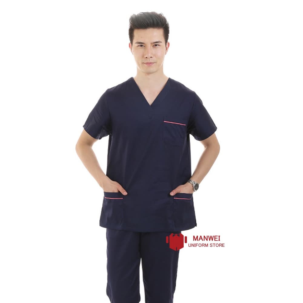 จัดส่งจากกรุงเทพฯ สครับ คอวี เสื้อ+กางเกง สําหรับห้องผ่าตัด แพทย์ พยาบาล เข้าเวร รูปที่ 4