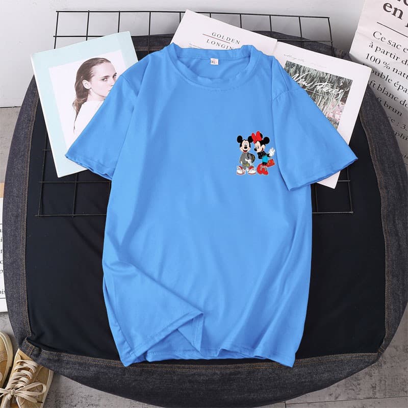 BK-SHORT เสื้อยืดแขนสั้น 2สี ฟ้า/เขียว ลายการ์ตูน ขายดีตามเทรนต์ ลายน่ารัก สีสันสดใส่น่ารัก ใส่ได้ทั้ง ญ/ช รูปที่ 3