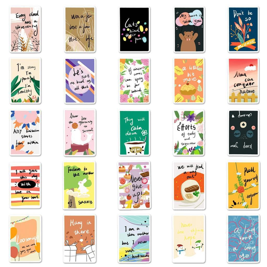 50 ชิ้นตลก Encourage สติกเกอร์กันน้ํา DIY สําหรับโทรศัพท์แล็ปท็อปรถสติกเกอร์ Creative Home Decal รูปที่ 4