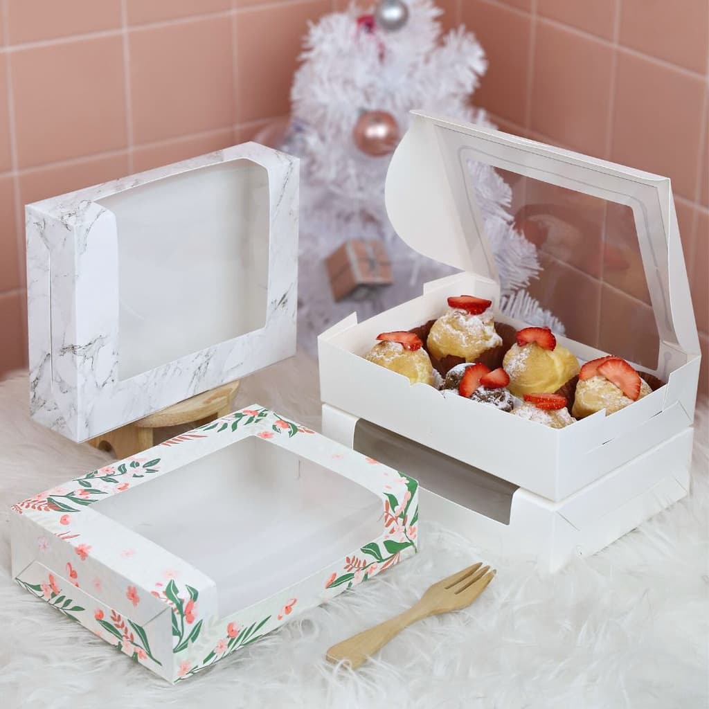 Boxjourney กล่องบราวนี่ หน้าต่างวีเชฟ 3 สี 15x20x5 ซม. รูปที่ 1