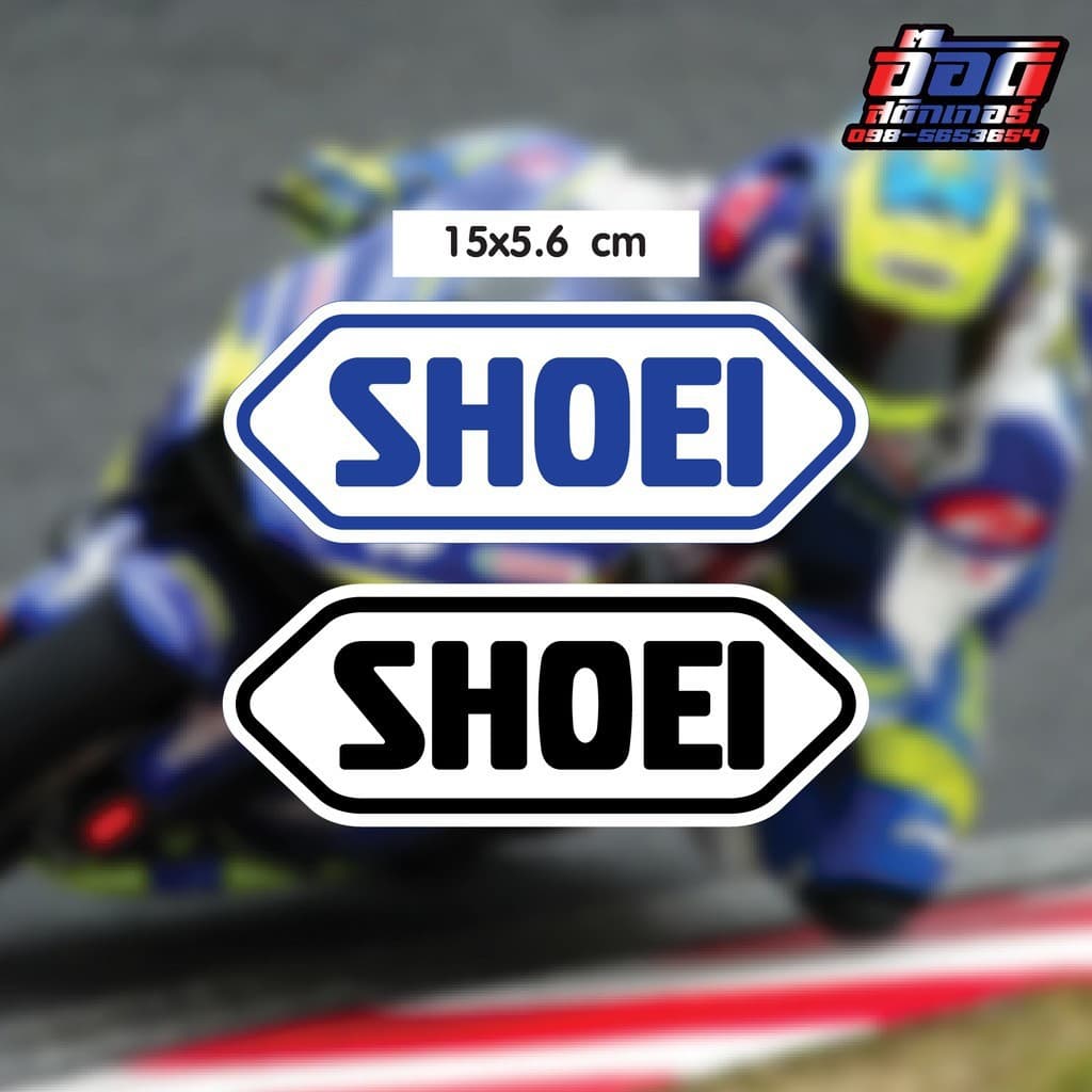สติกเกอร์ SHOEI สีสด ชัด กันน้ำ รูปที่ 1