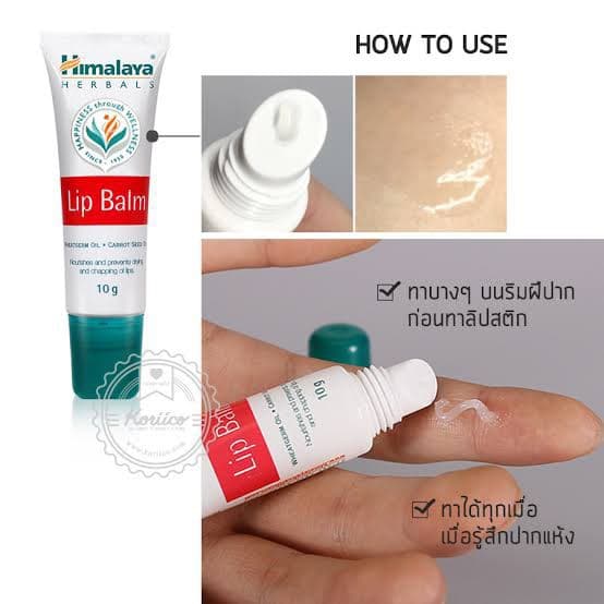 Himalaya Lip Balm 10g บำรุงริมฝีปาก ดีมาก ปากดูอมชมพู รูปที่ 3