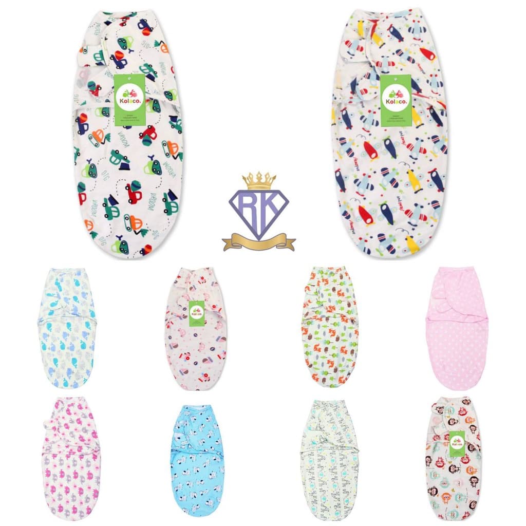 C0028 ถุงนอนผ้าฝ้าย ผ้าห่อตัวสำเร็จรูปลายน่ารักสำหรับเด็ก kolaco SwaddleMe Summer รูปที่ 2