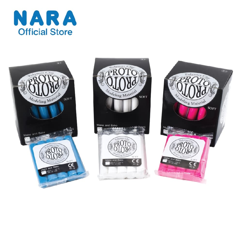 NARA Proto Polymer Box 300g. นาราดินโพลีเมอร์กล่อง รุ่น โปรโต *เลือกสี* รูปที่ 2
