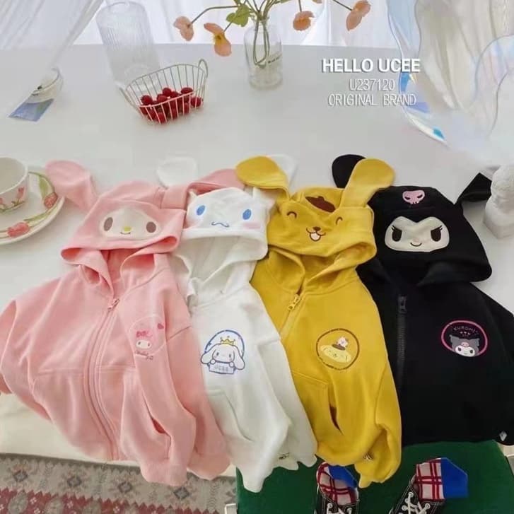 เสื้อกันหนาว ฮู้ดเด็ก ลายการ์ตูน มี 4 สี แขนยาว ด้านในผ้าสำลี แบบมีหมวก ผ้าเนื้อดี นุ่ม กันลม กันแดด กันหนาว สินค้าในไทย รูปที่ 2