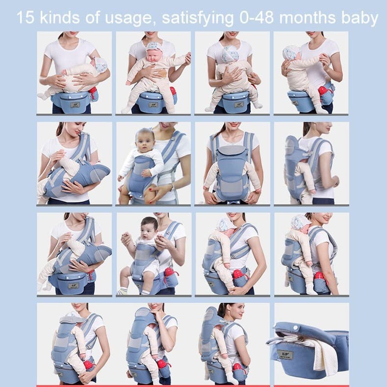เป้อุ้มเด็ก เป้อุ้มลูก 0-36เดือน Hip Seat Baby Carrier 3-in-1 แบบมีที่นั่ง แยกได้ มีช่องเก็บของใต้เบาะ Ergonomic Carrier รูปที่ 9