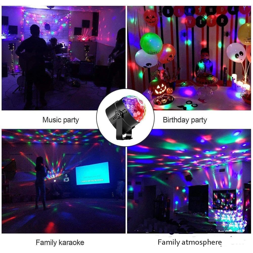 3D ไฟปาร์ตี้ ไฟพาร์ ไฟดิสโก้ ไฟเทค ตามจังหวะเพลง LED Party Light Colorful Disco Stage Lighting แสงบรรยากาศคริสต์มาส รูปที่ 7