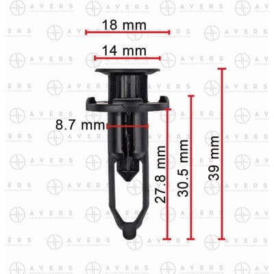SKU-A488 พุกพลาสติกยึดกันชนหน้าและกระจังหน้า TOYOTA FORTUNER ฟอร์จูนเนอร์ รูปที่ 5