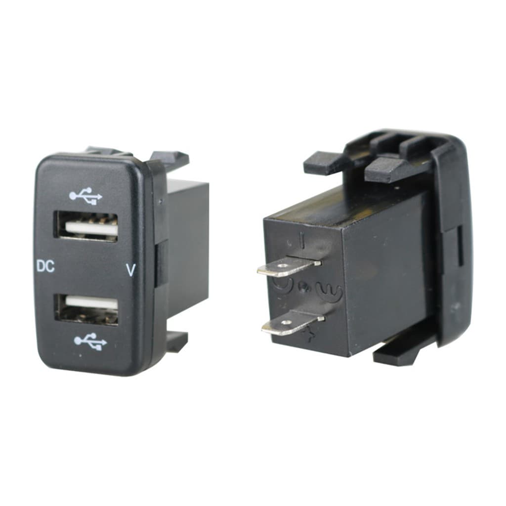 12V-24V รถ 4.2A พอร์ต USB แบบคู่ซ็อกเก็ตเครื่องชาร์จโวลต์มิเตอร์ปลั๊กไฟสำหรับ Toyota รูปที่ 7